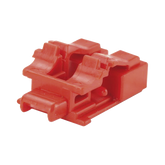 Kit de 10 Dispositivos para Bloquear Puertos de Fibra Óptica LC Duplex, Color Rojo, Incluye Llave de Extracción